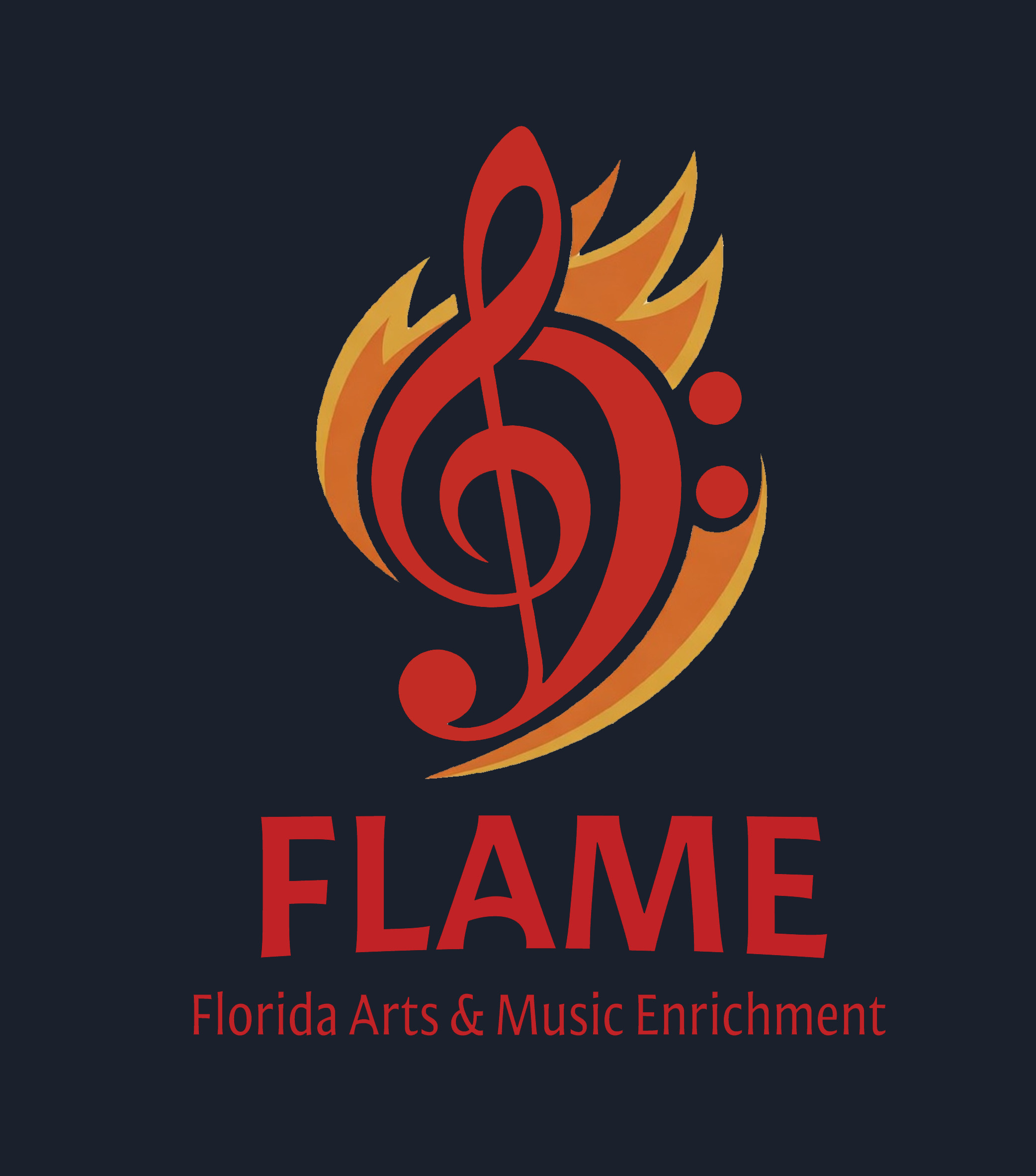 FLAME music and arts footer logo